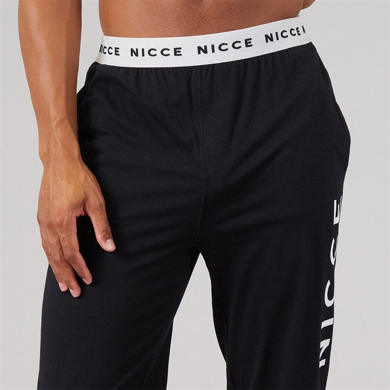 NICCE Mens Aderyn T-Shirt And Lounge Pants Set Black - Image 3