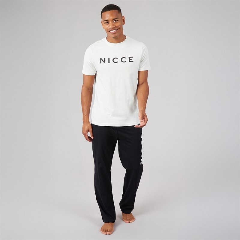 NICCE Mens Aderyn T-Shirt And Lounge Pants Set Black - Image 4