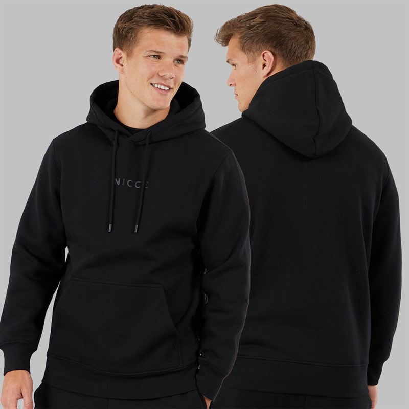 NICCE Mens Dinall Three Pack Hoodie T-Shirt And Joggers Set Black - Image 3