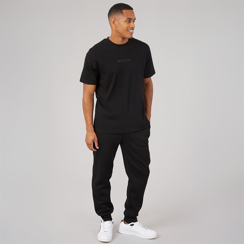 NICCE Mens Dinall Three Pack Hoodie T-Shirt And Joggers Set Black - Image 4