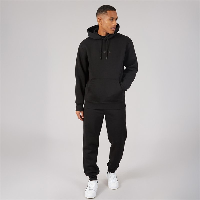 NICCE Mens Dinall Three Pack Hoodie T-Shirt And Joggers Set Black - Image 5