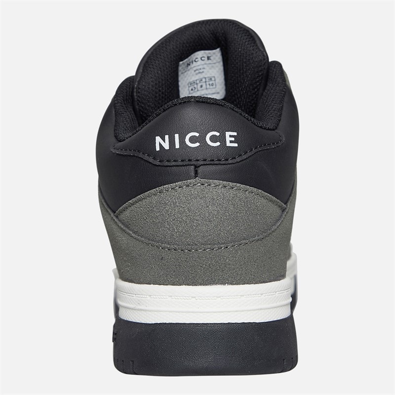 NICCE Mens Rustan Hi Top Trainers Black/Coal - Image 3