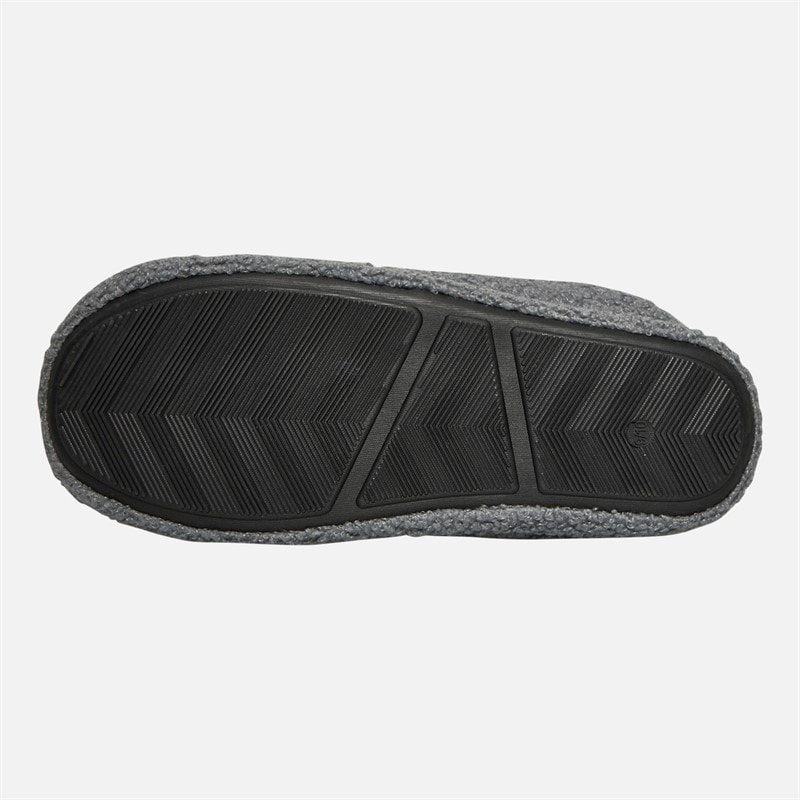 NICCE Mens Kensin Borg Mule Slippers Grey - Image 3