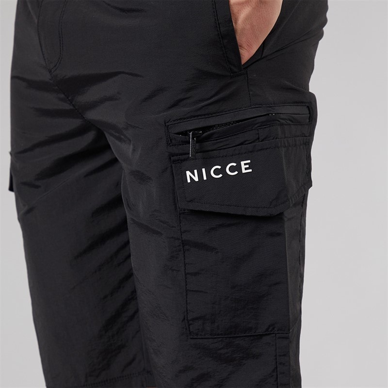 NICCE Mens Humva Cargo Shorts Black - Image 3