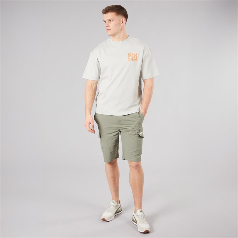 NICCE Mens Humva Cargo Shorts Sage - Image 4