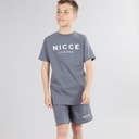 NICCE Boys Dohen T-Shirt And Shorts Set Steel Grey