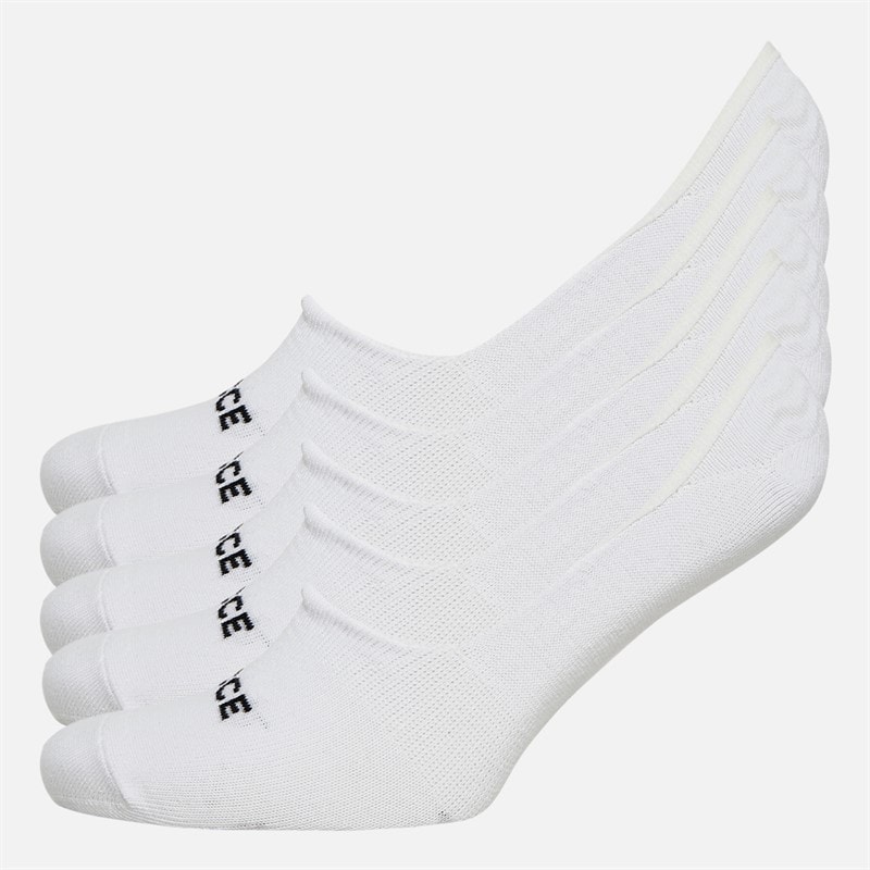 NICCE Mens Aries Five Pack Invisible Socks White - Image 1