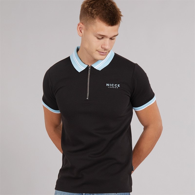 NICCE Mens Shoran Polo Shirt Black - Image 1