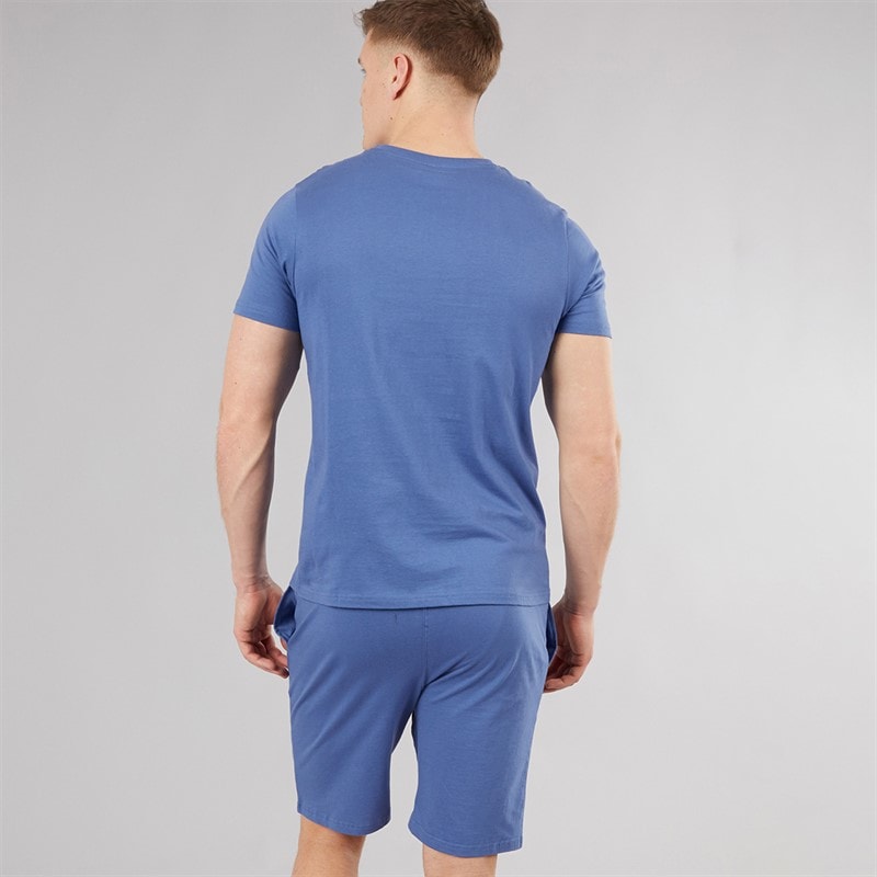 NICCE Mens Rowan T-Shirt And Shorts Lounge Set Blue - Image 2