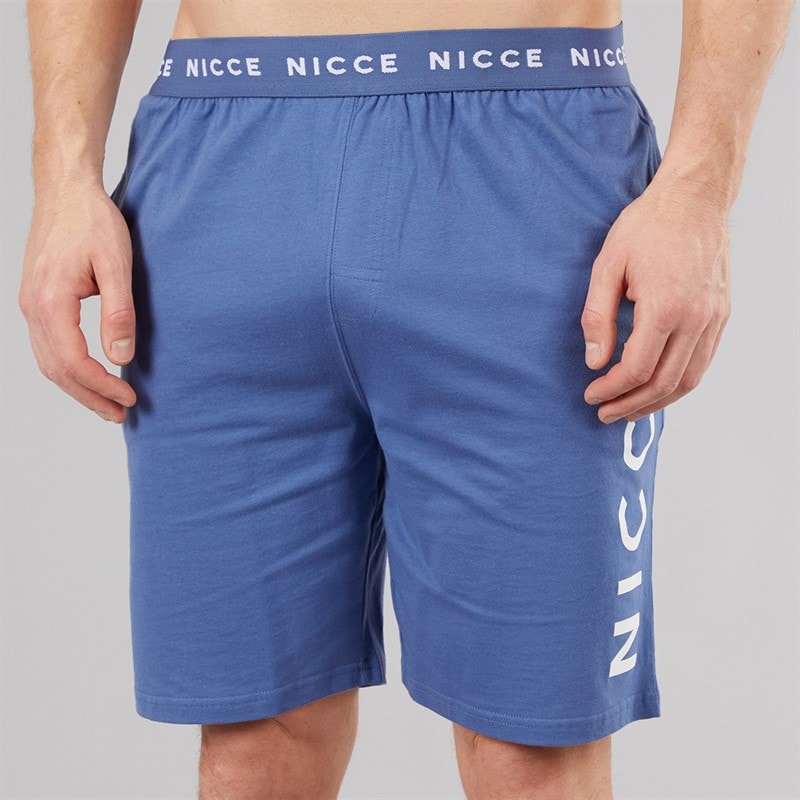 NICCE Mens Rowan T-Shirt And Shorts Lounge Set Blue - Image 3