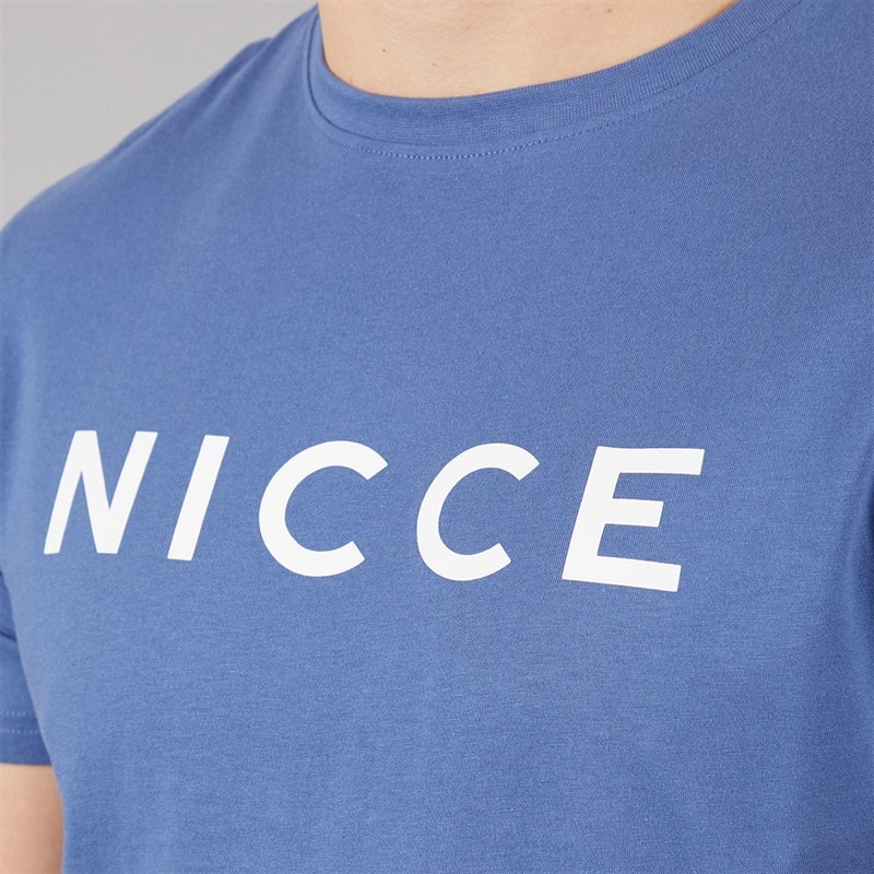 NICCE Mens Rowan T-Shirt And Shorts Lounge Set Blue - Image 5