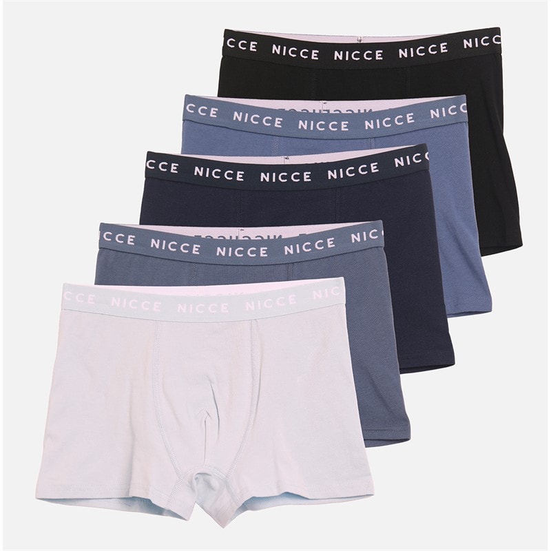 NICCE Boys Werfin Five Pack Boxer Shorts Navy/Bright Blue/Navy/Aura Blue/Sky Navy,Bright Blue,Navy, Aura Blue,Sky - Image 1