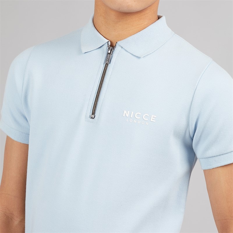 NICCE Boys Costee Polo Shirt And Shorts Set Blue Aura - Image 3