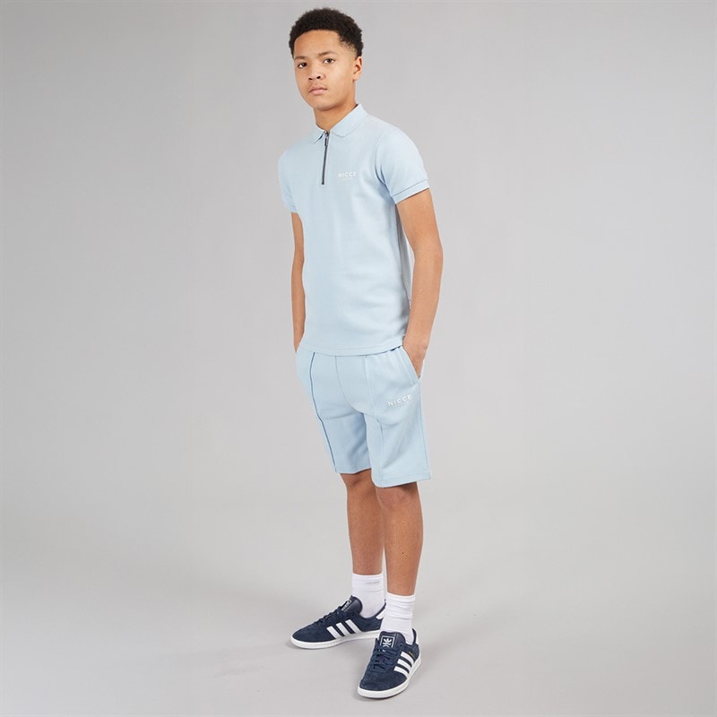 NICCE Boys Costee Polo Shirt And Shorts Set Blue Aura - Image 4