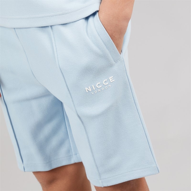 NICCE Boys Costee Polo Shirt And Shorts Set Blue Aura - Image 5