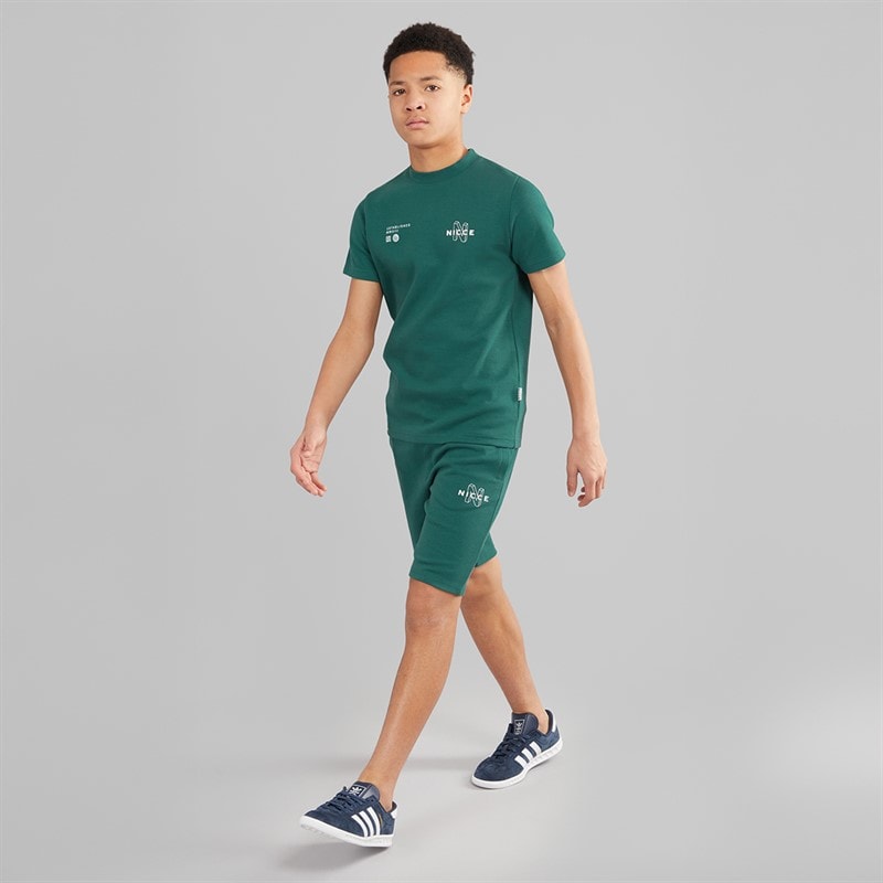 NICCE Junior Boys Teamit T-Shirt and Shorts Set Classic Teal - Image 4