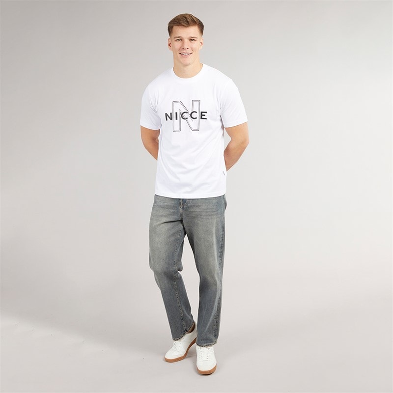 NICCE Mens Racemo Five Pack T-Shirts Black/Blue Aura/Classic Teal/White/Grey Stone - Image 3
