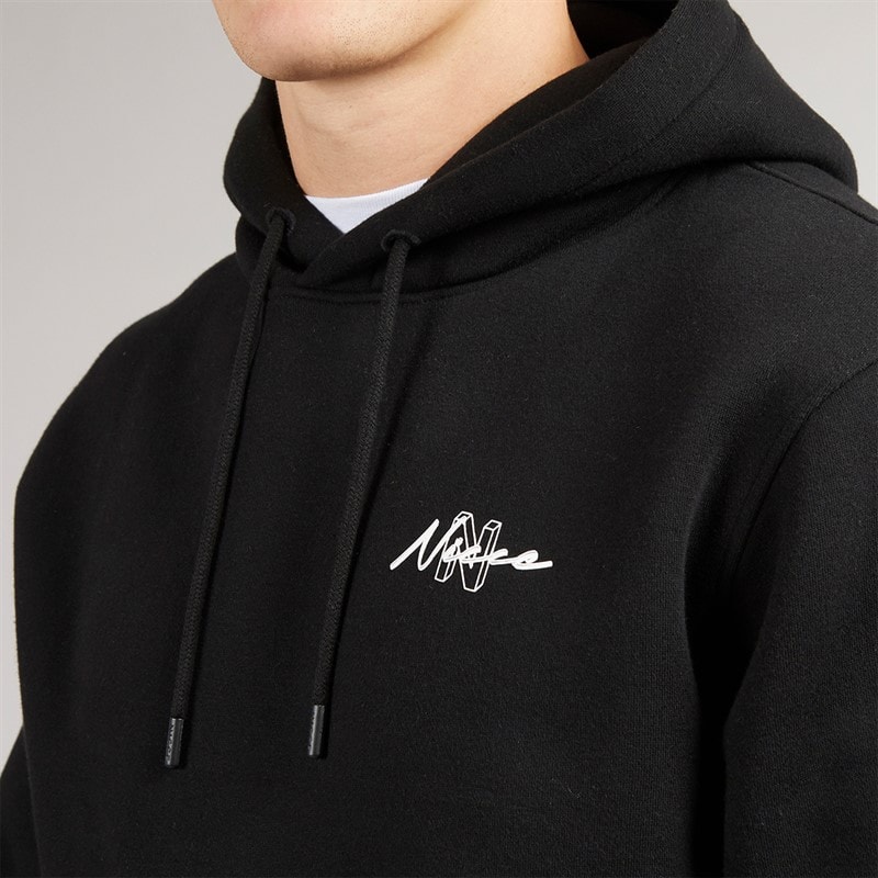 NICCE Mens Cozwei Hoodie And Open Hem Joggers Tracksuit Black - Image 3