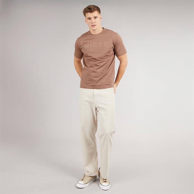 NICCE Mens Farnol T-Shirt Chestnut - Image 3