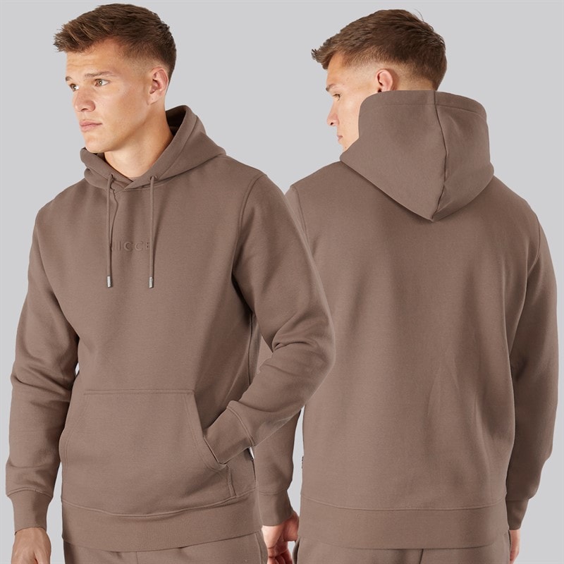 NICCE Mens Dinall Three Pack Hoodie T-Shirt And Joggers Set Mink - Image 3