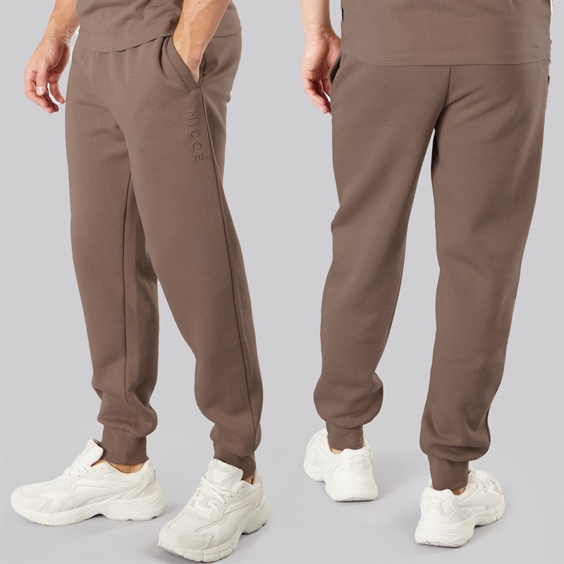 NICCE Mens Dinall Three Pack Hoodie T-Shirt And Joggers Set Mink - Image 4