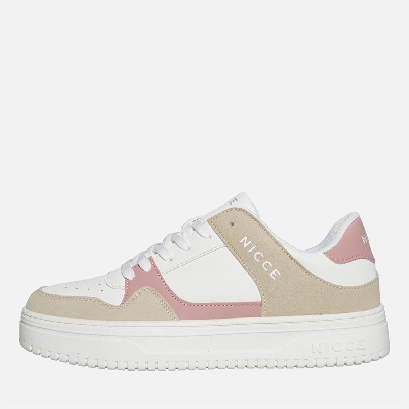 NICCE Womens Avalon Trainers White/Pink/Stone - Image 2