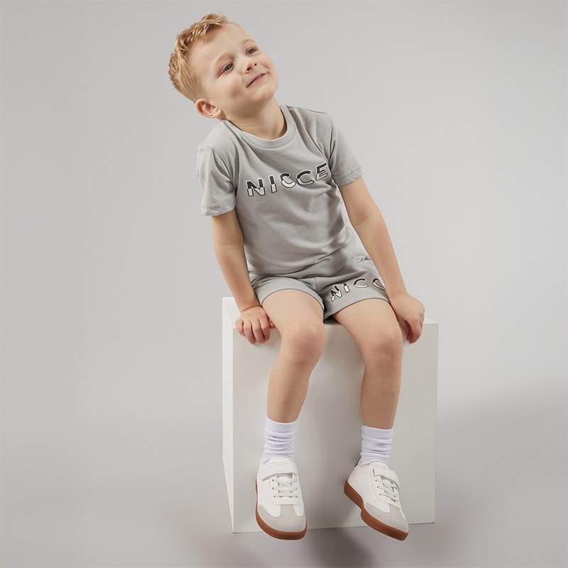 NICCE Boys T-Shirt And Shorts Set Grey - Image 3