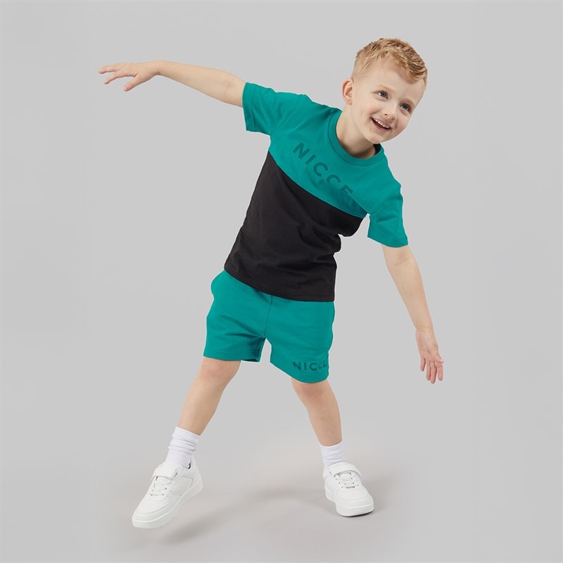 NICCE Boys T-Shirt And Shorts Set Green - Image 3