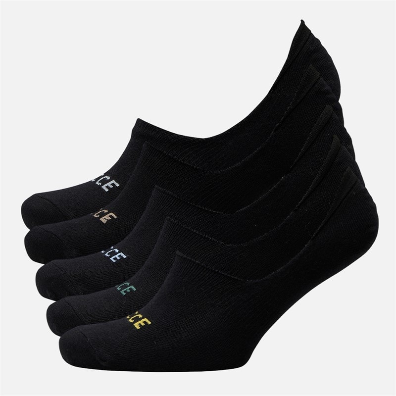 NICCE Mens Pacjo Five Pack Invisible Socks Black - Image 1