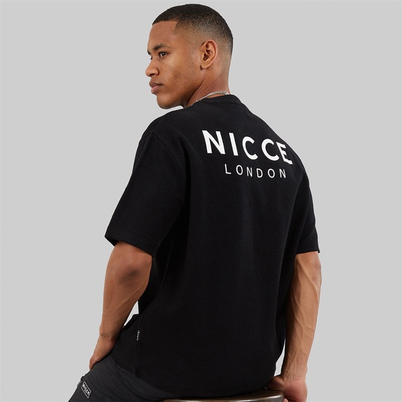 NICCE Mens Flavur Oversized T-Shirt Black