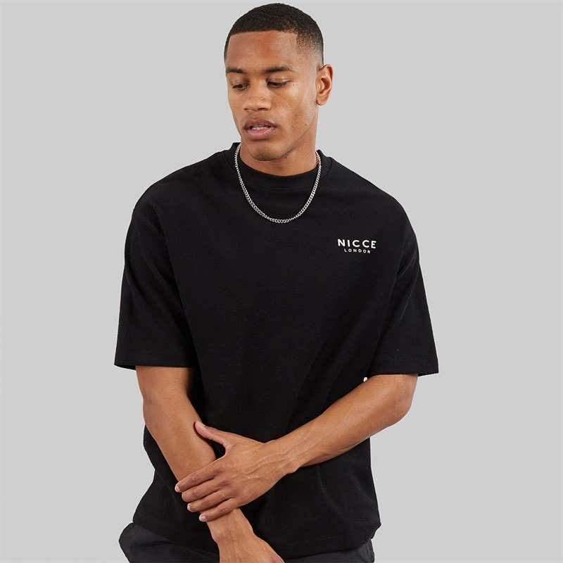 NICCE Mens Flavur Oversized T-Shirt Black - Image 2