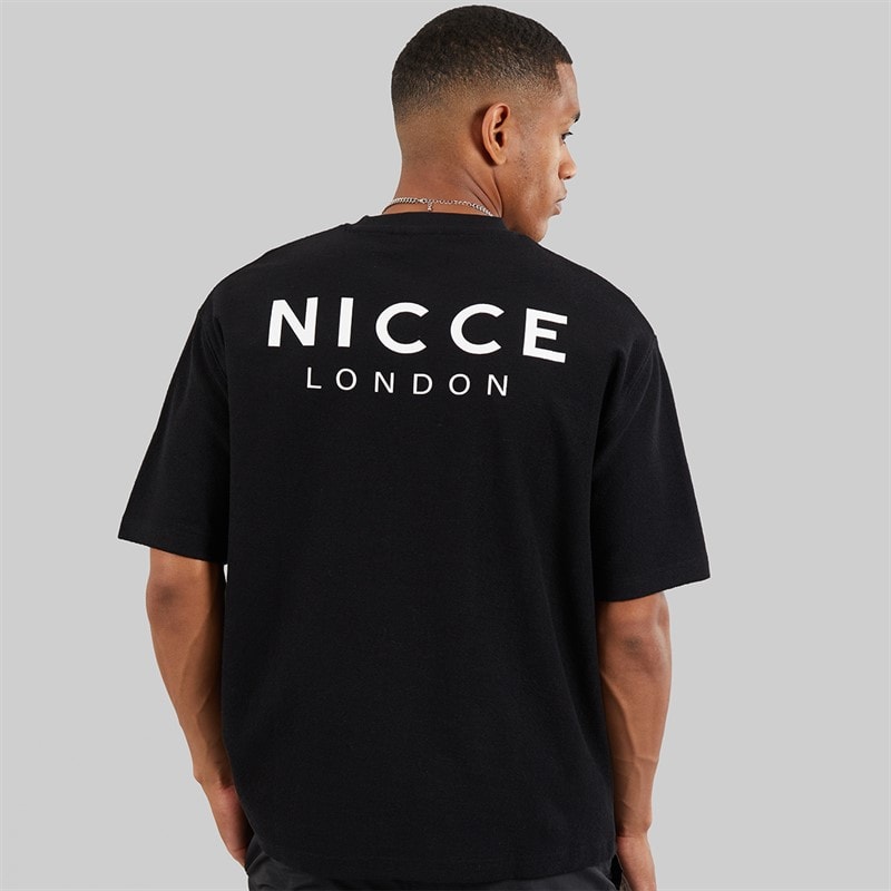 NICCE Mens Flavur Oversized T-Shirt Black - Image 3
