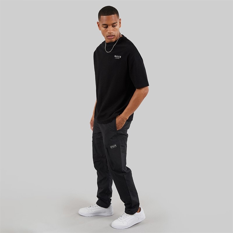 NICCE Mens Flavur Oversized T-Shirt Black - Image 4