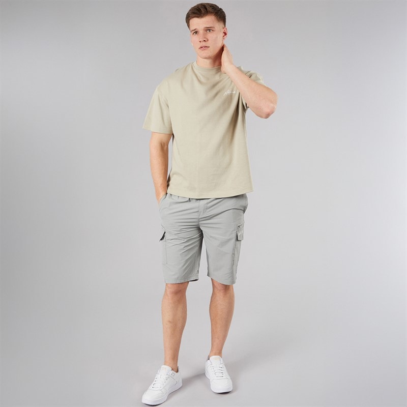 NICCE Mens Humva Cargo Shorts Circular Grey - Image 4