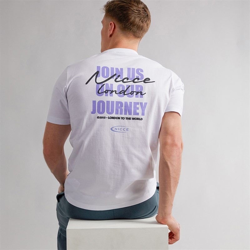 NICCE Mens Bochlo T-Shirt White