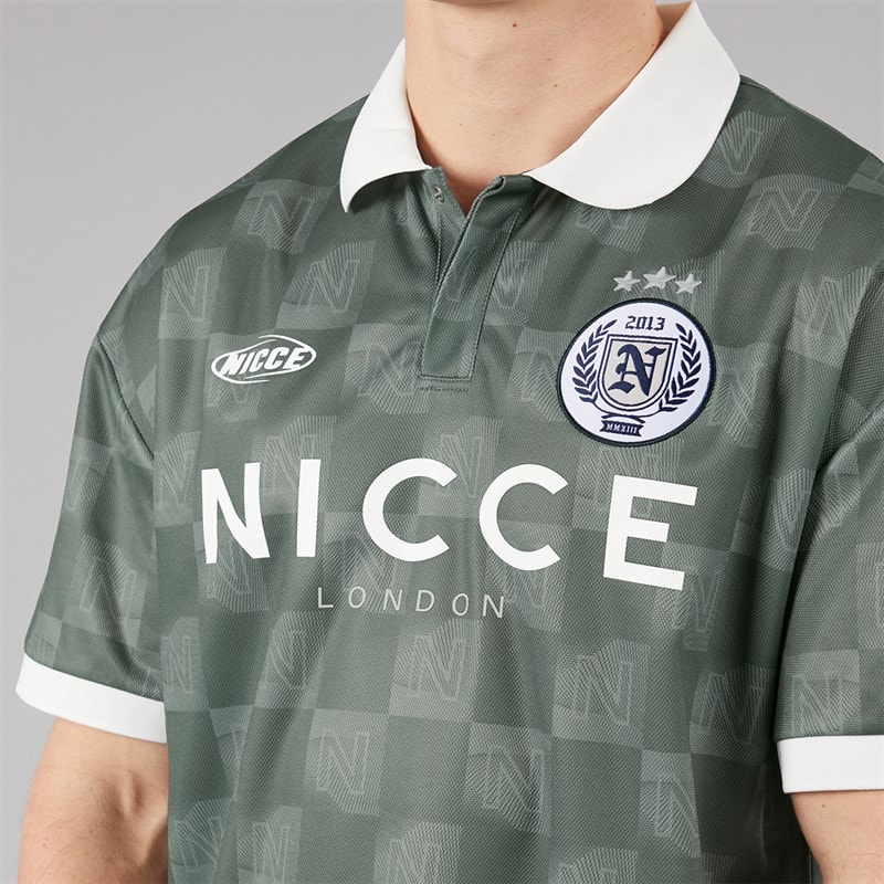 NICCE Mens Stadium Oversized Polo Shirt Shadow - Image 3