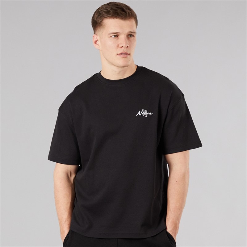 NICCE Mens Alotte Oversized T-Shirt Black - Image 2