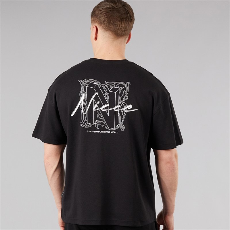 NICCE Mens Alotte Oversized T-Shirt Black - Image 3