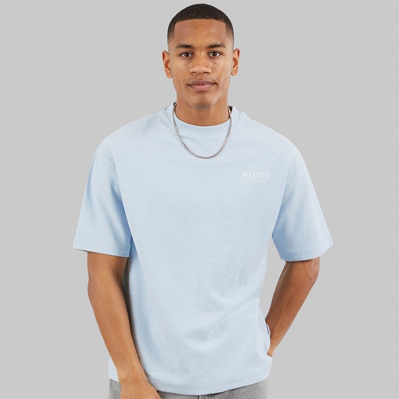 NICCE Mens Flavur Oversized T-Shirt Blue Aura - Image 2