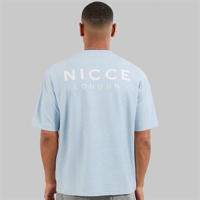NICCE Mens Flavur Oversized T-Shirt Blue Aura - Image 3
