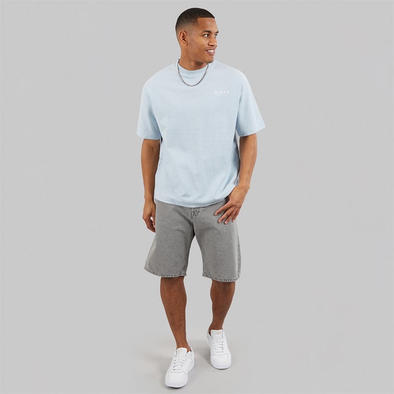 NICCE Mens Flavur Oversized T-Shirt Blue Aura - Image 4