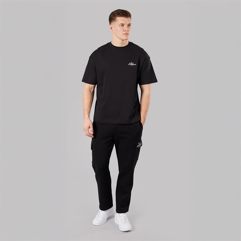 NICCE Mens Kistra Cargo Open Hem Joggers Black - Image 4