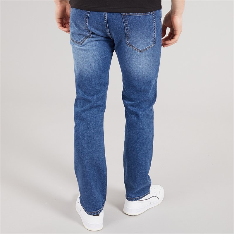 NICCE Mens Jeaper Regular Fit Jeans Mid Blue Wash - Image 2