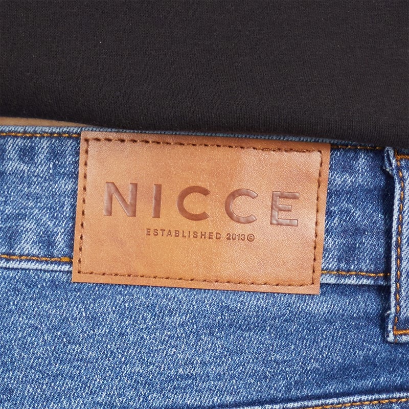 NICCE Mens Jeaper Regular Fit Jeans Mid Blue Wash - Image 3
