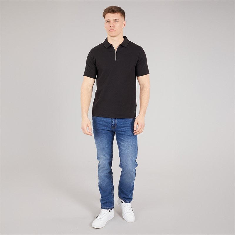 NICCE Mens Jeaper Regular Fit Jeans Mid Blue Wash - Image 4