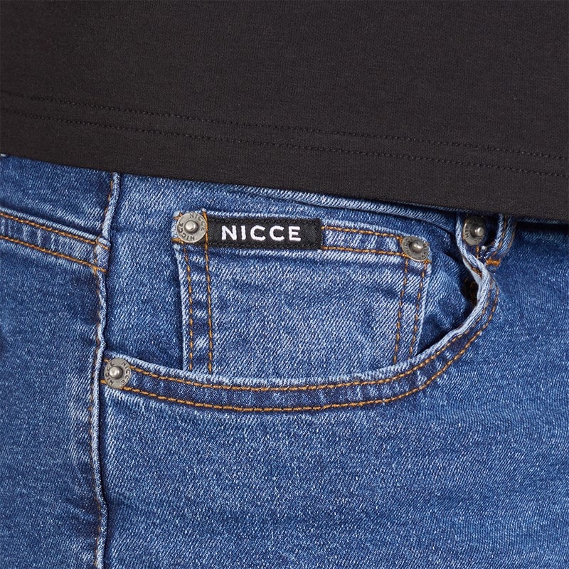 NICCE Mens Jeaper Regular Fit Jeans Mid Blue Wash - Image 5