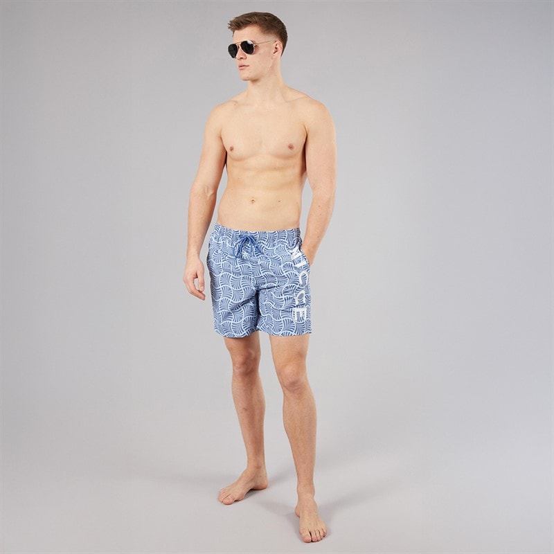NICCE Mens Fernce AOP Swim Shorts Element Blue Aop - Image 4