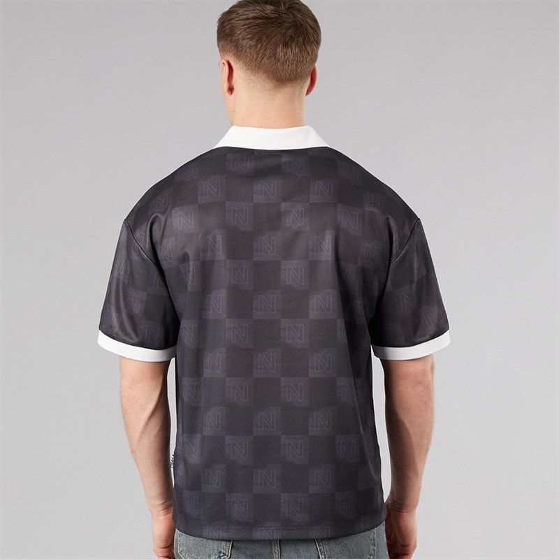 NICCE Mens Stadium Oversized Polo Shirt Black - Image 2