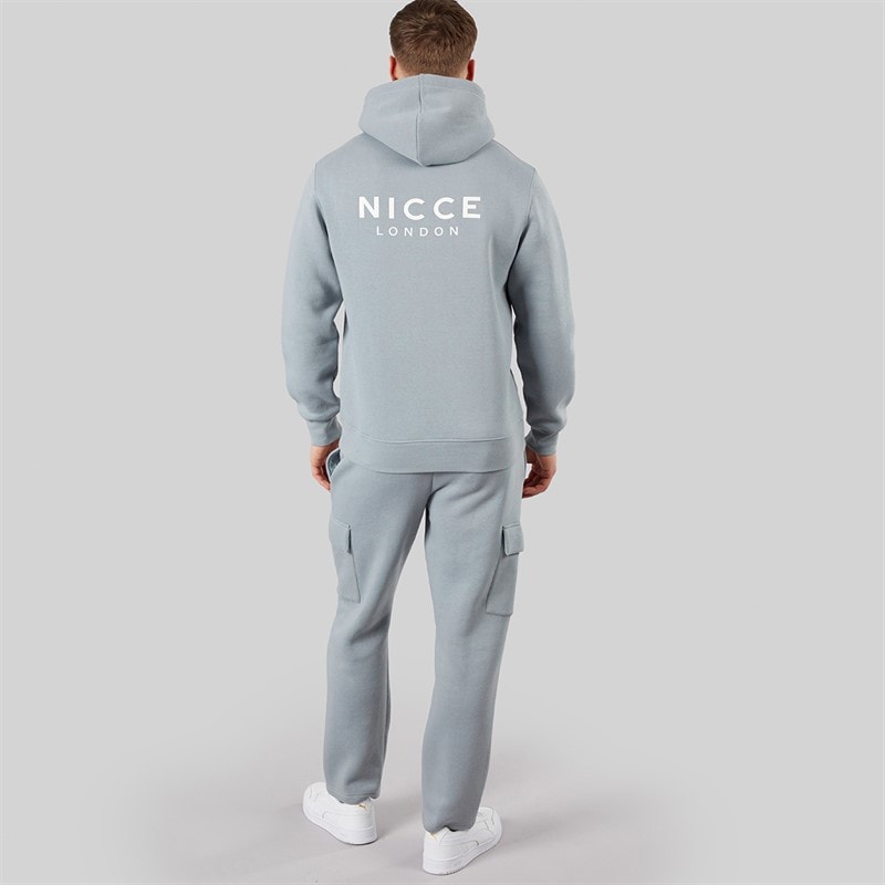NICCE Mens Londres Cargo Open Hem Tracksuit Circular Grey - Image 2