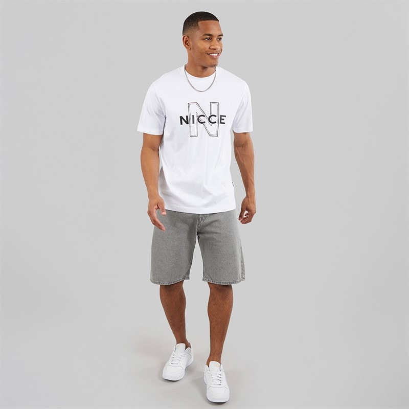 NICCE Mens Rakini Five Pack T-Shirts Element Blue/White/Shadow/Black/Circular Grey - Image 4